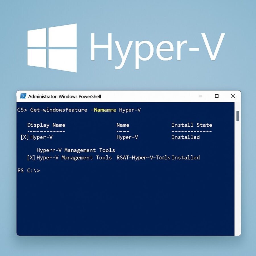Hyper-V PowerShell kurulumu görseli