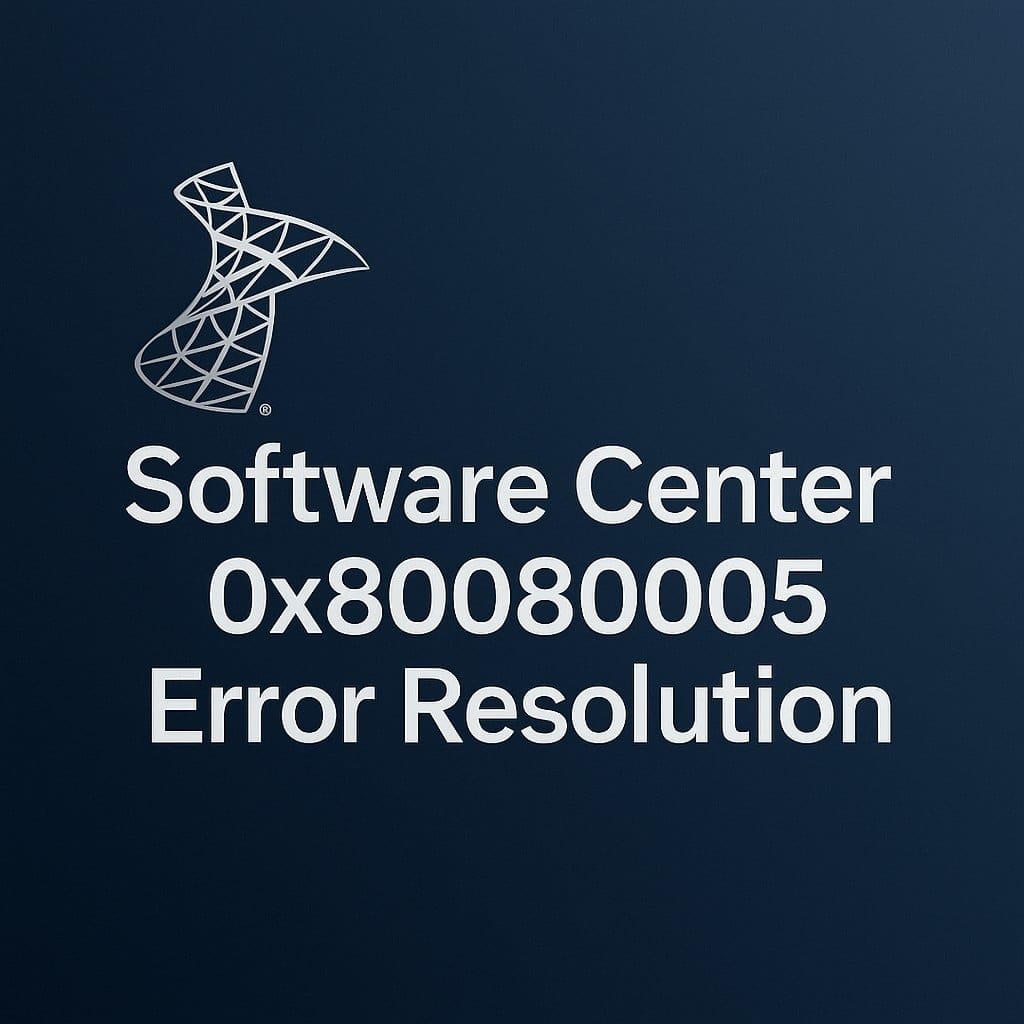 Software Center 0x80080005 Hatası Çözümü (SCCM)