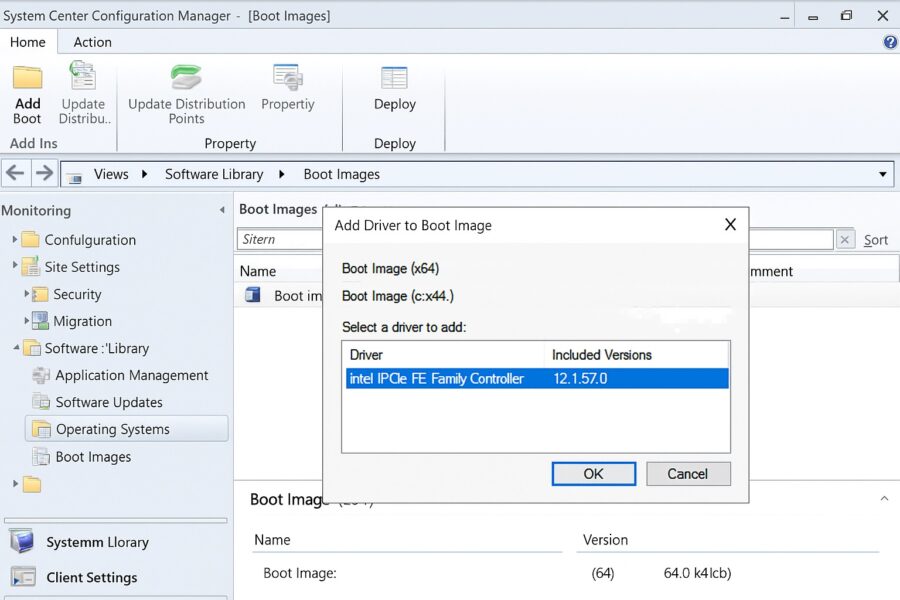 SCCM 0xC0000001 hatası için driver ekleme adımı