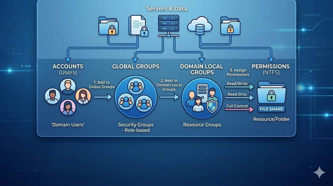 NTFS Permission Tasarımı ve AGDLP Modeli Rehberi